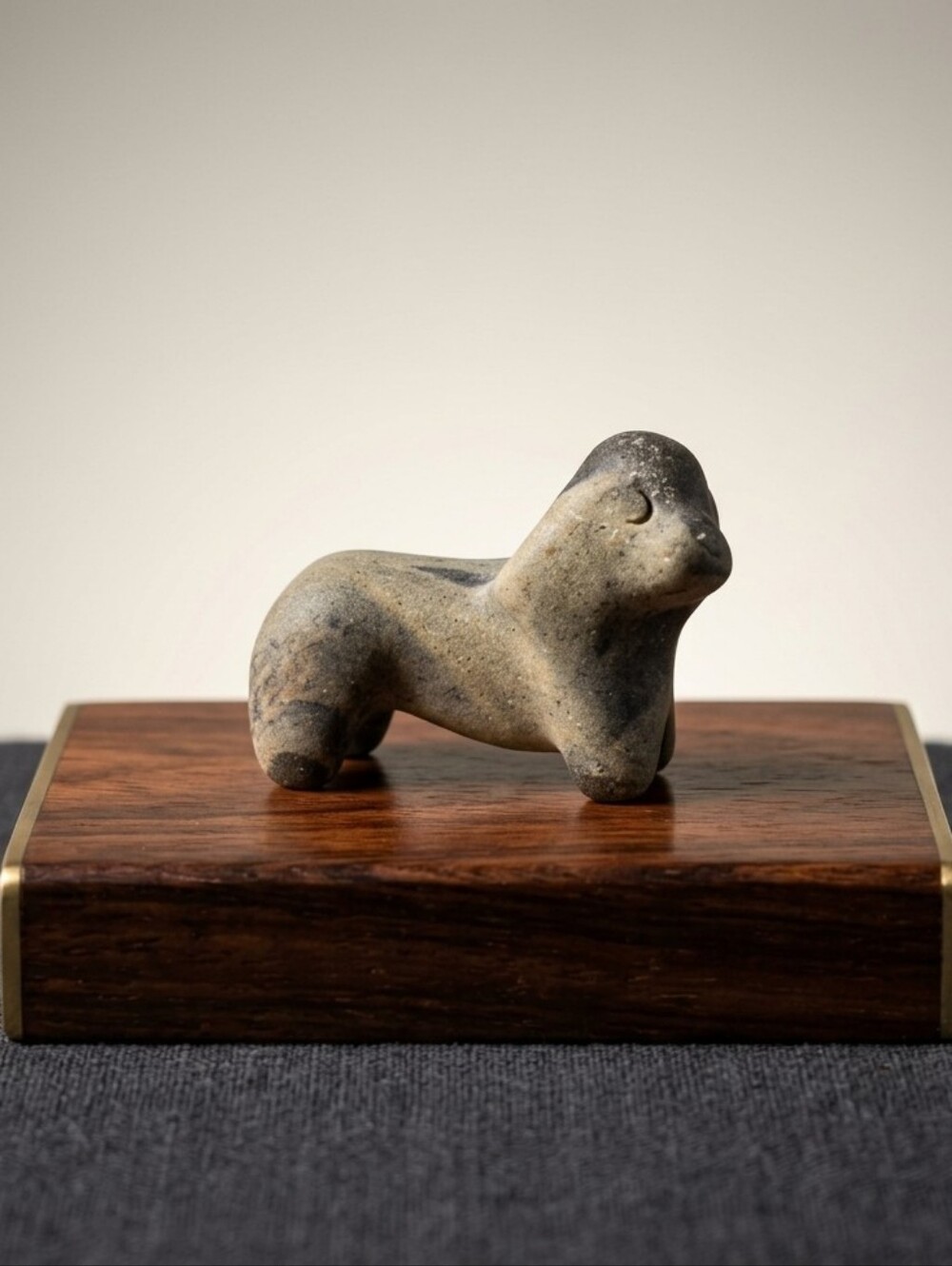 Soapstone Dachsund Crysral Dog